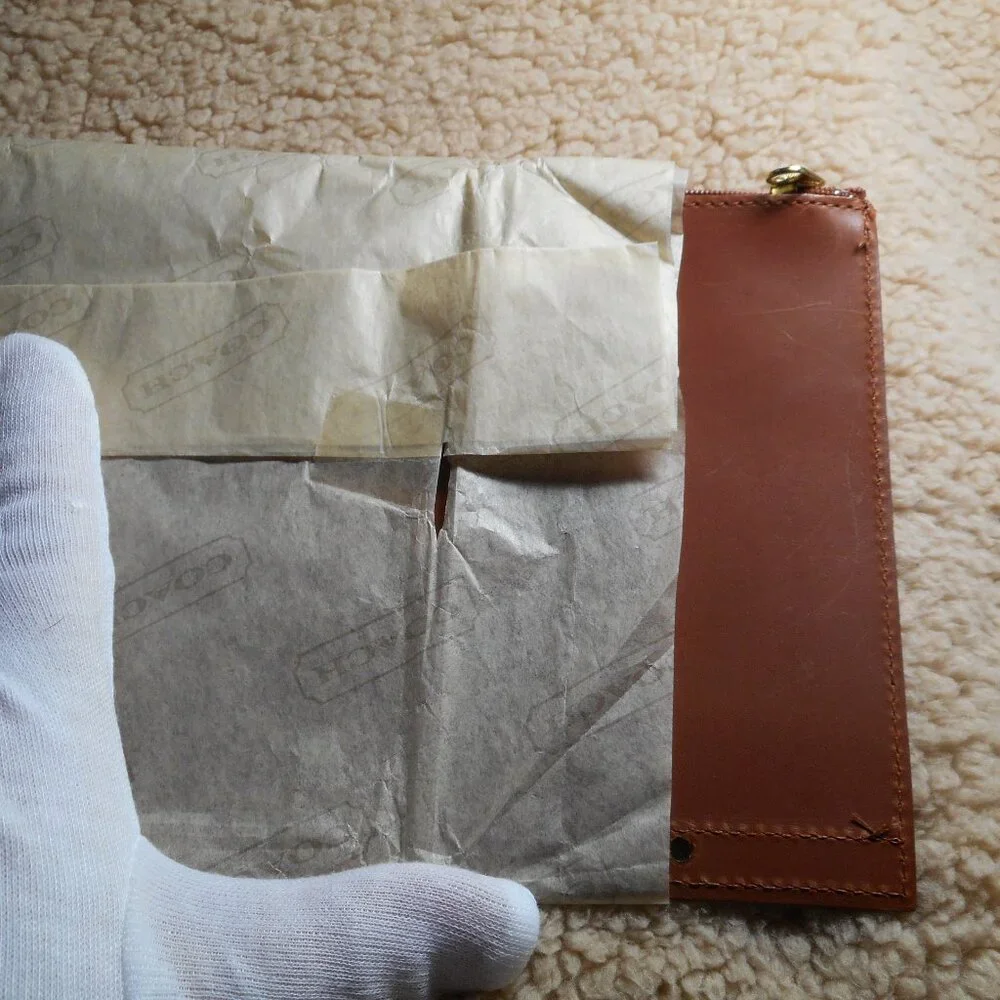 Vintage Coach Leather Organizer Zip NWOB, 1309 in British Tan